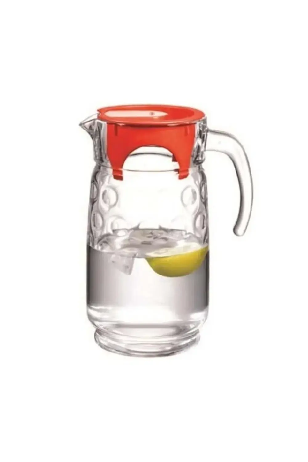 43794 Rings Kırmızı Kapaklı Cam Sürahi 1700 cc