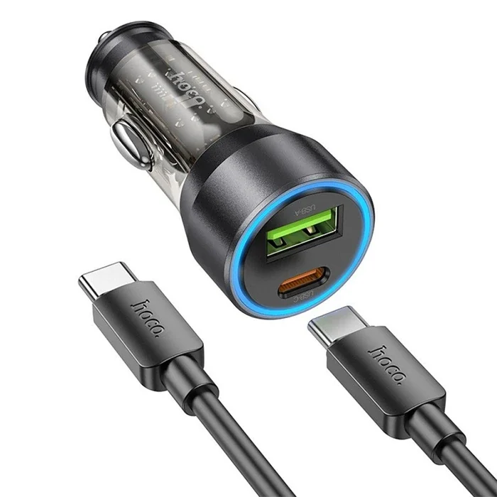 43W Hızlı Araç Şarj Cihazı PD QC 3.0 USB Type-C Çift Çıkışlı