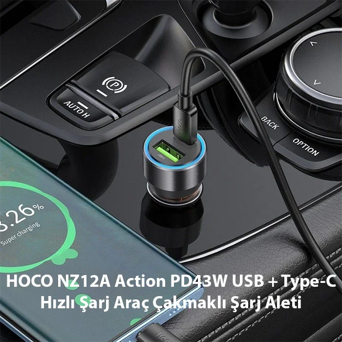 43W USB Araç Şarj Cihazı PD QC 3.0 Type-C Çoklu Hızlı Şarj Aleti