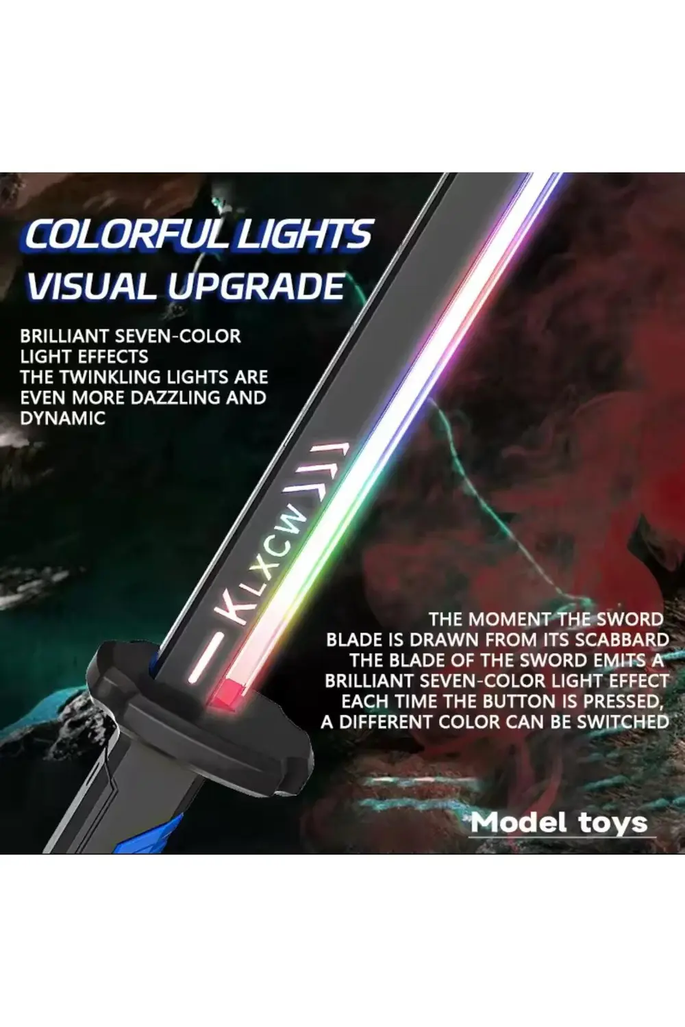 44 Cm Kıvılcım Çıkartan Özel Efektli Şarjlı Işın Kılıcı Sword Daz