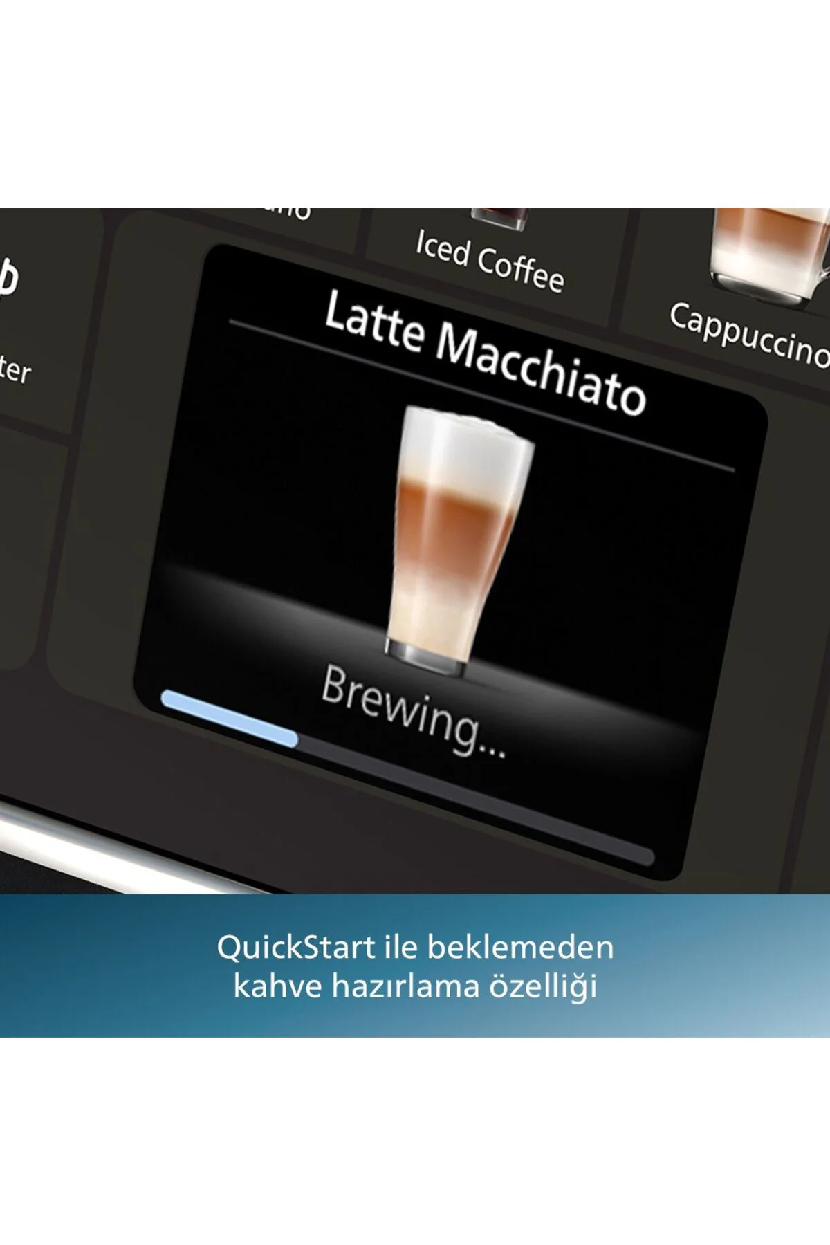 4400 Serisi LatteGo Tam Otomatik Espresso Makinesi, 12 Sıcak ve Soğuk İçecek, QuickStart, EP4446/70