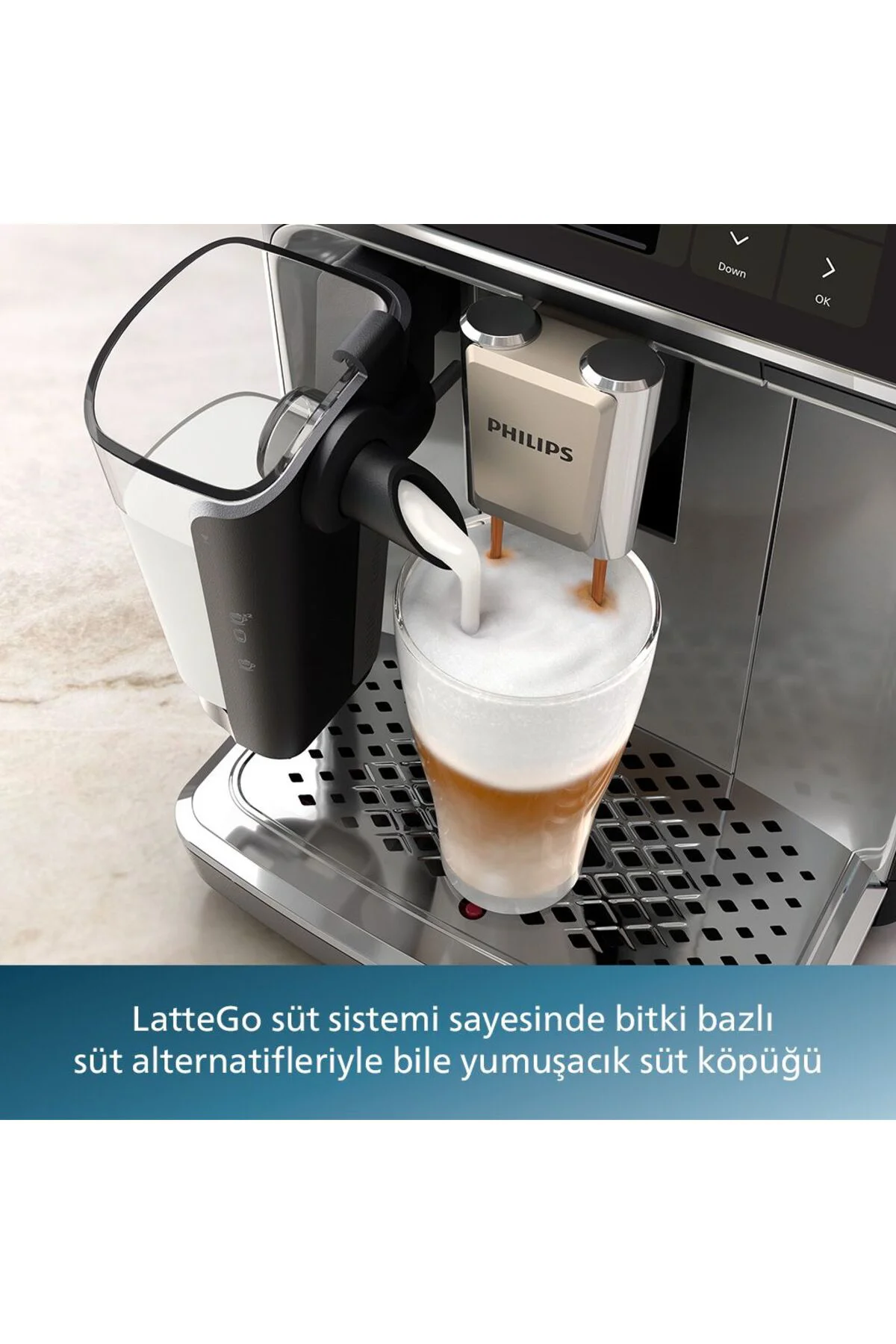 4400 Serisi LatteGo Tam Otomatik Espresso Makinesi, 12 Sıcak ve Soğuk İçecek, QuickStart, EP4446/70