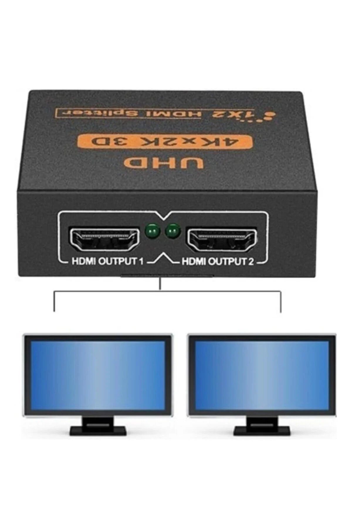 4435 2 Port Uhd 4K HDMI Switch Ekran Monitör Splitter Çoklayıcı