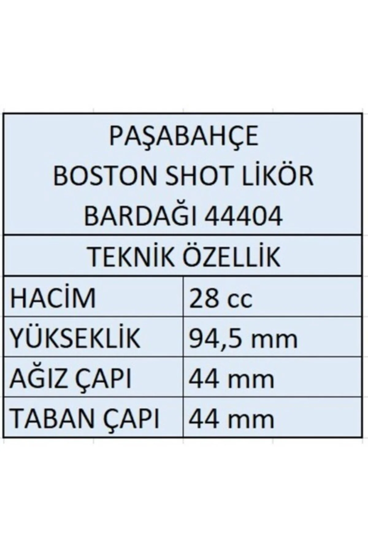 44404 Boston Shot Bardağı 28cc - 12 Adet 44404 Boston Shot Bardağı 28cc - 12 Adet