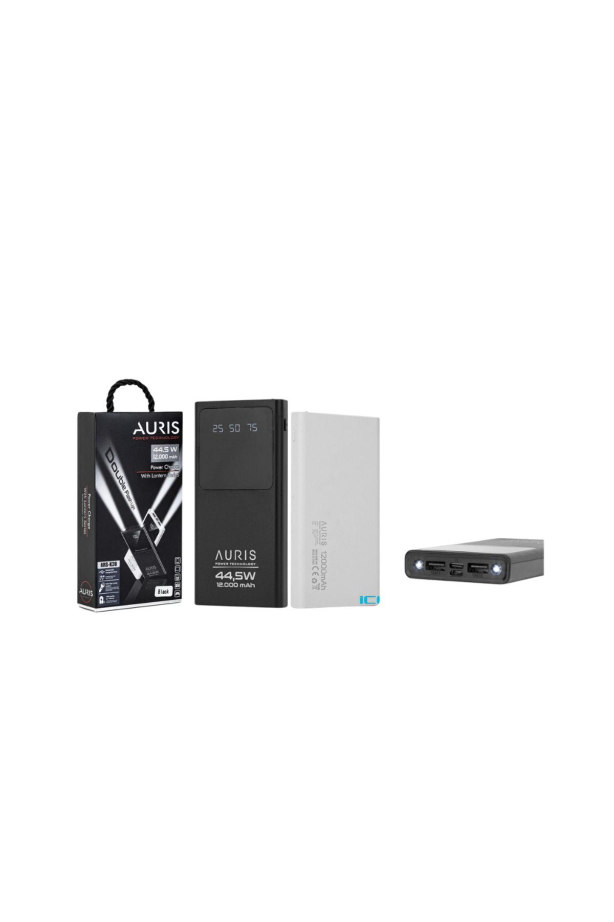 44.5W 12.000 mAh Powerbank – Hızlı Şarj Destekli Taşınabilir Şarj