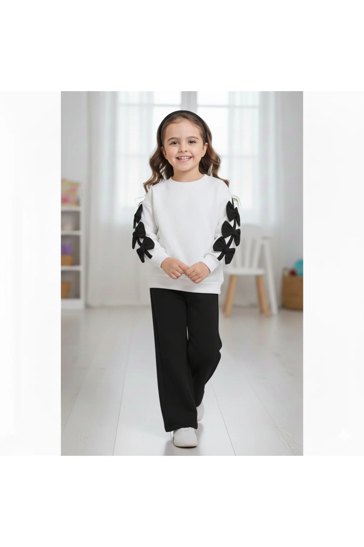 446243 FİYONKLU TAŞ BASKILI KIZ TAKIM 2Y,3Y,4Y,5Y Kız syh