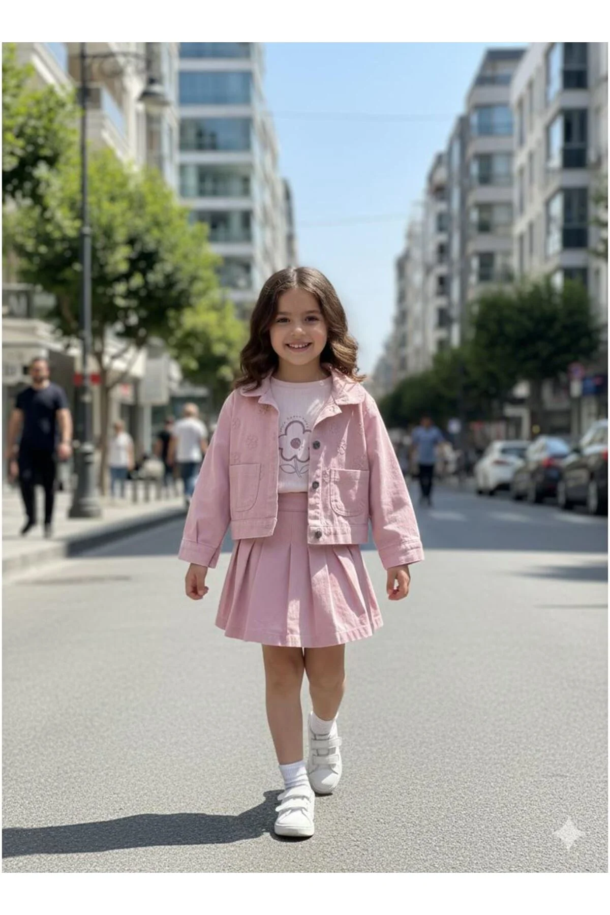 446404 PAPATYA GABARDİN ETEK TK 3Y,5Y,4Y,6Y PMBE