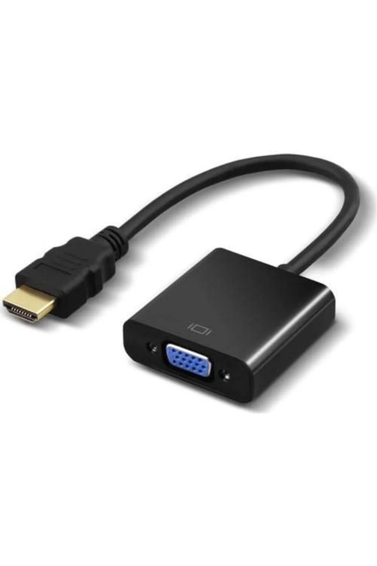 4487 HDMI To Vga Monitör Tv Çevirici Dönüştürücü Kablosu, USB - V
