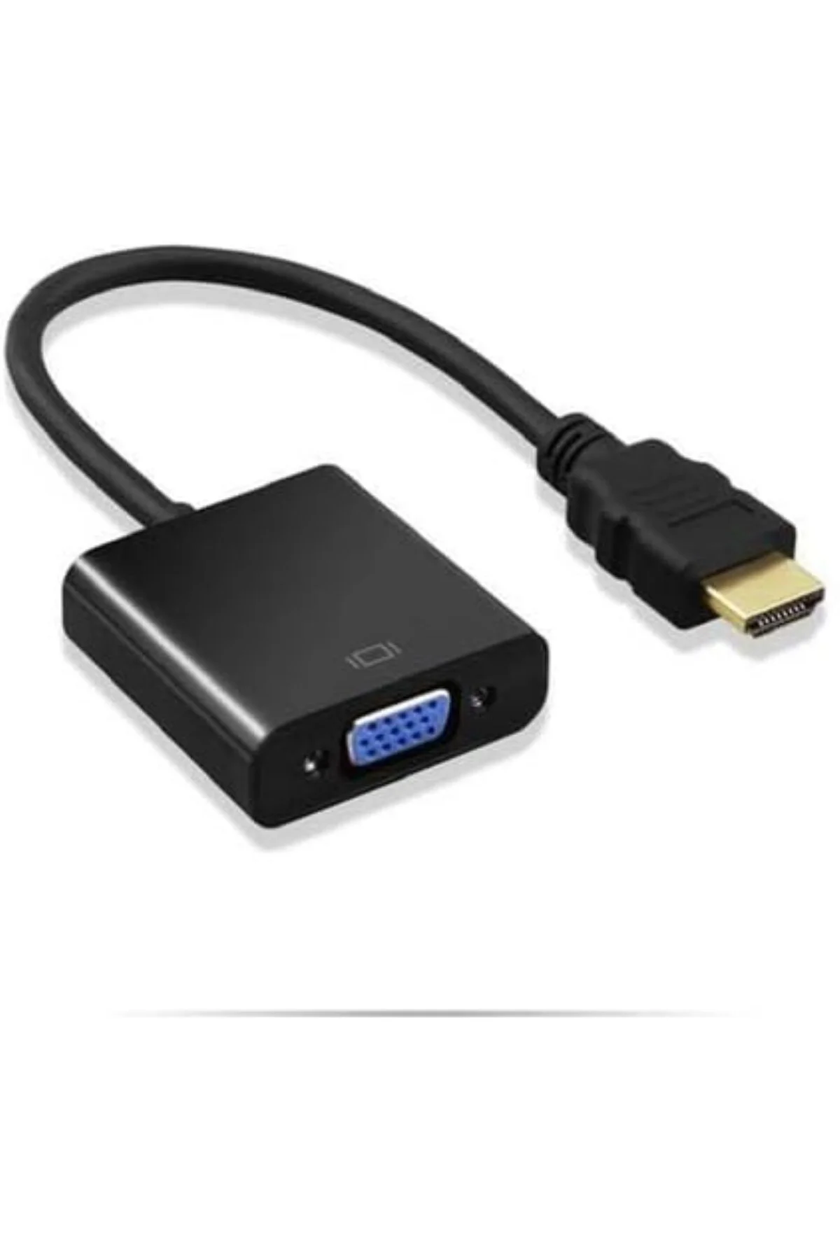4487 HDMI To Vga Monitör Tv Çevirici Dönüştürücü Kablosu, USB - V