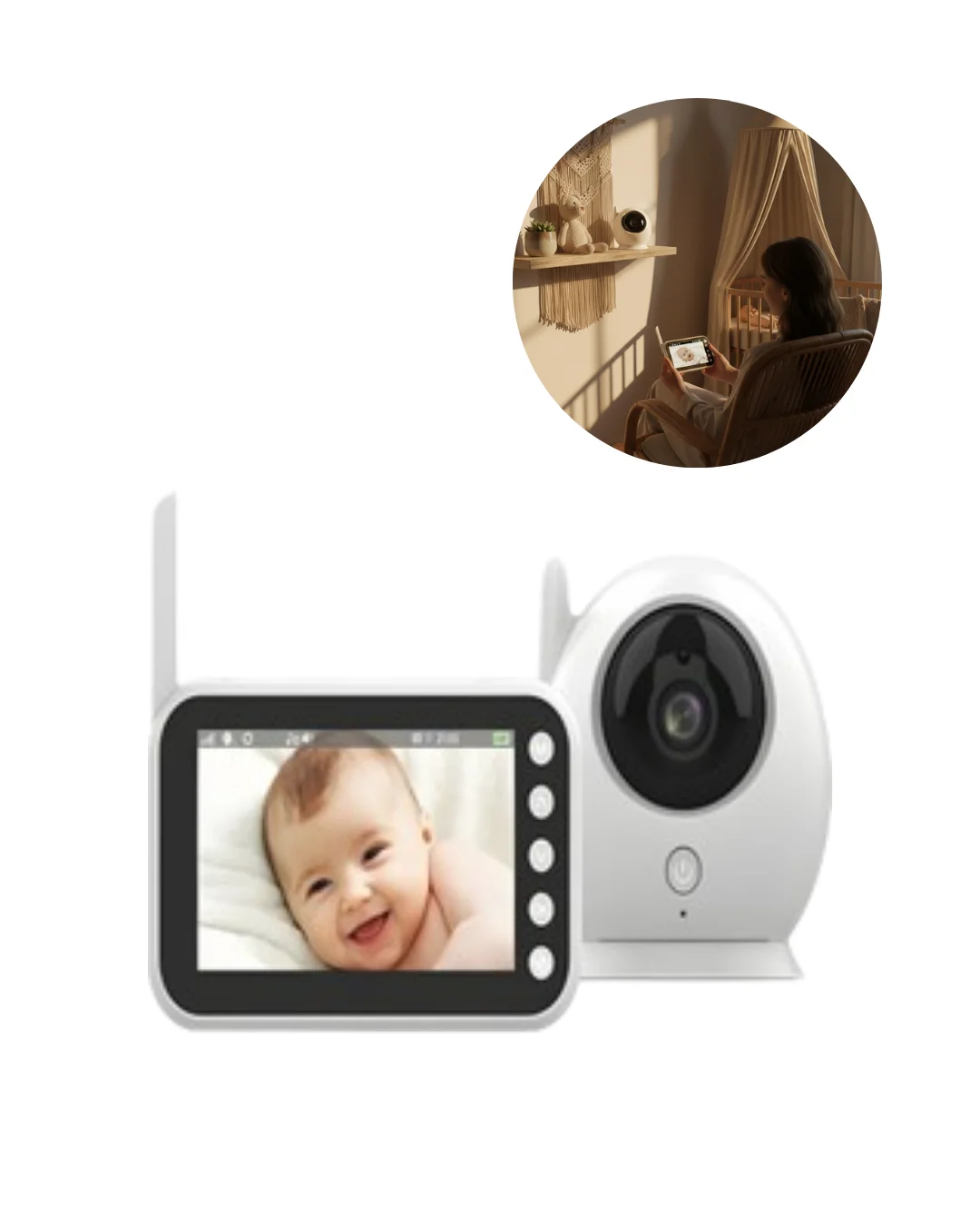 4.5 İnç Ekranlı Gece Görüşlü Bebek Kamerası ve Monitörü