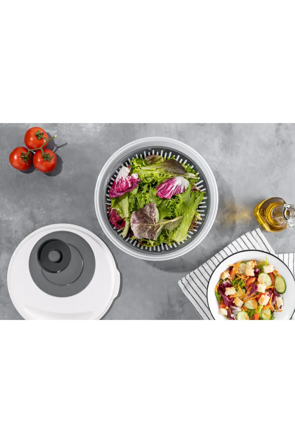 4.5 LT Geniş Hazneli Pratik Döner Mekanizmalı Salata Kurutucu Ant