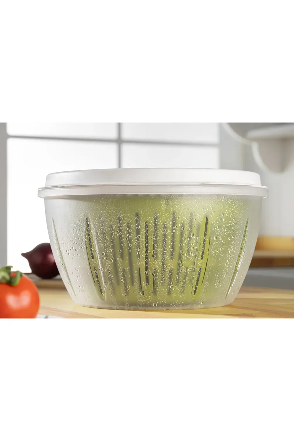 4.5 LT Geniş Hazneli Pratik Döner Mekanizmalı Salata Kurutucu Yeş