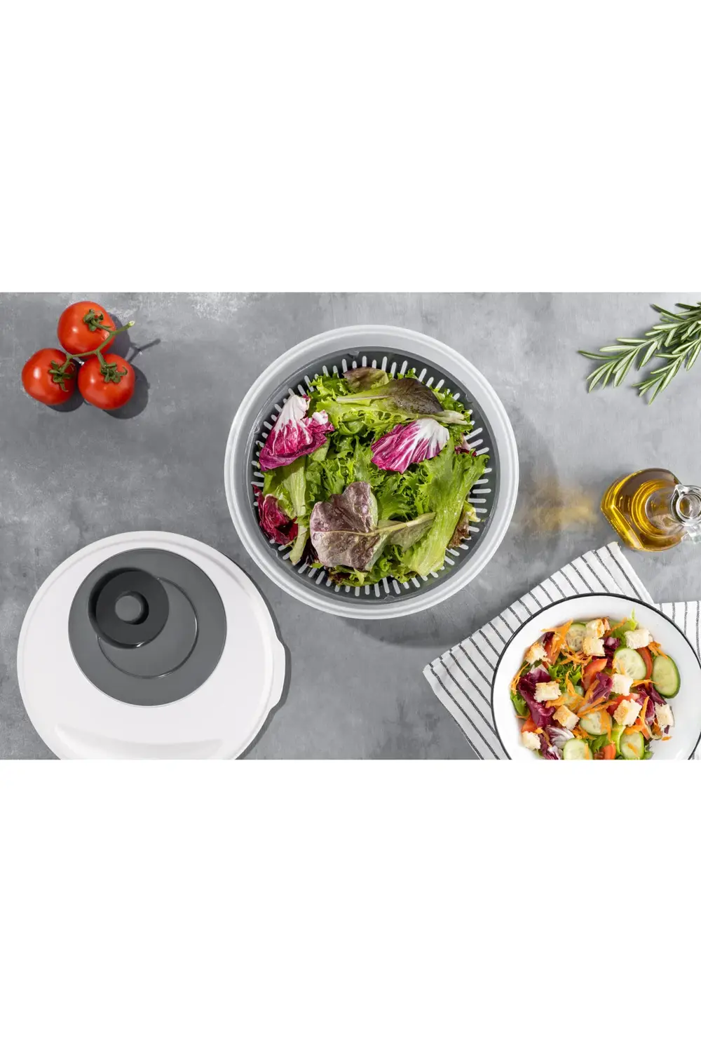 4.5 LT Geniş Hazneli Pratik Döner Mekanizmalı Salata Kurutucu Ant