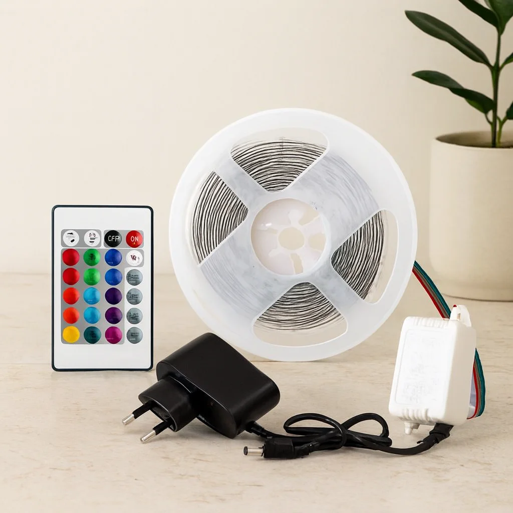 4.5 m RGB LED Şerit 54 LED/m Kumandalı Adaptörlü Fiyatı, Yorumları ve Özellikleri