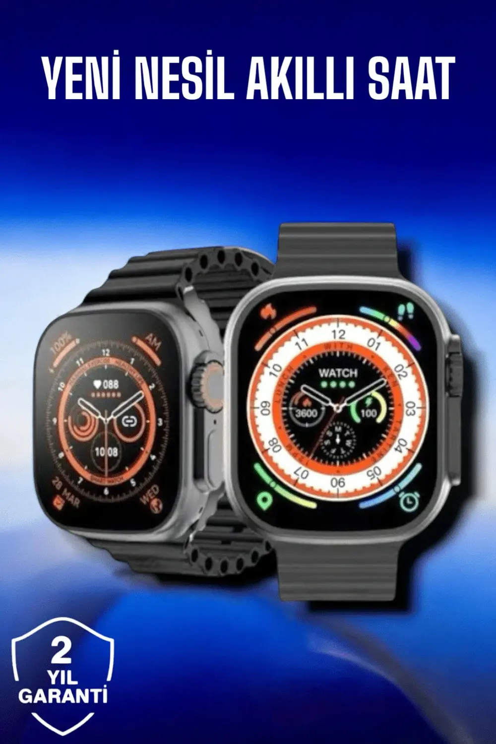 45 MM Gri Kasa Ultra Akıllı Saat Sesli Görüşme, Sağlık Takibi, Su