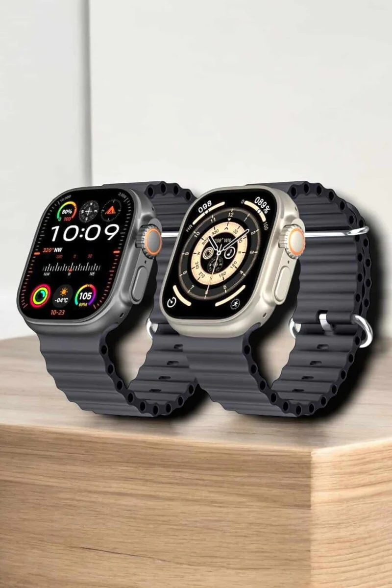 45 MM Gri Kasa Ultra Akıllı Saat - Sesli Görüşme, Sağlık Takibi ve Suya Dayanıklı