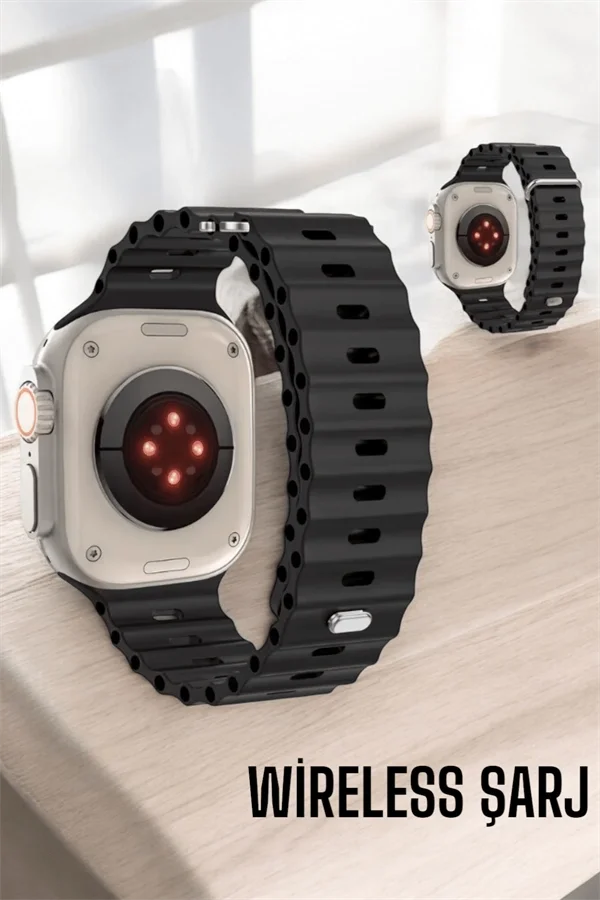 45 MM Gri Kasa Ultra Akıllı Saat Sesli Görüşme, Sağlık Takibi, Suya Dayanıklı