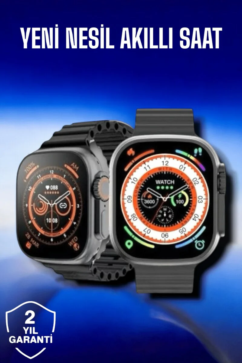45 MM Gri Kasa Ultra Akıllı Saat - Sesli Görüşme, Sağlık Takibi ve Suya Dayanıklı