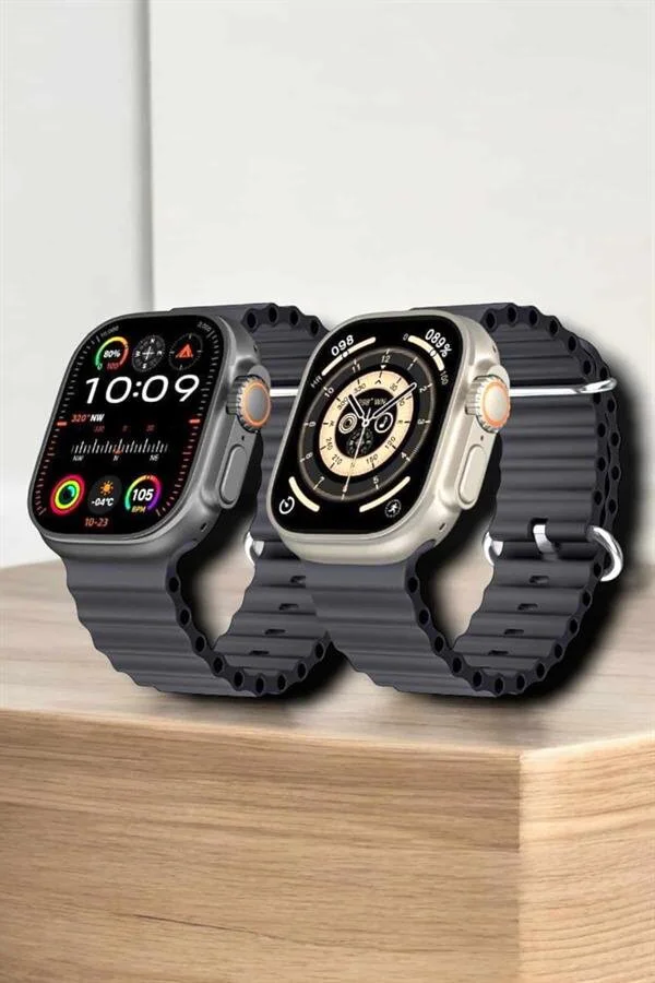 45 MM Gri Ultra Akıllı Saat - Sesli Görüşme, Sağlık Takibi, Suya Dayanıklı