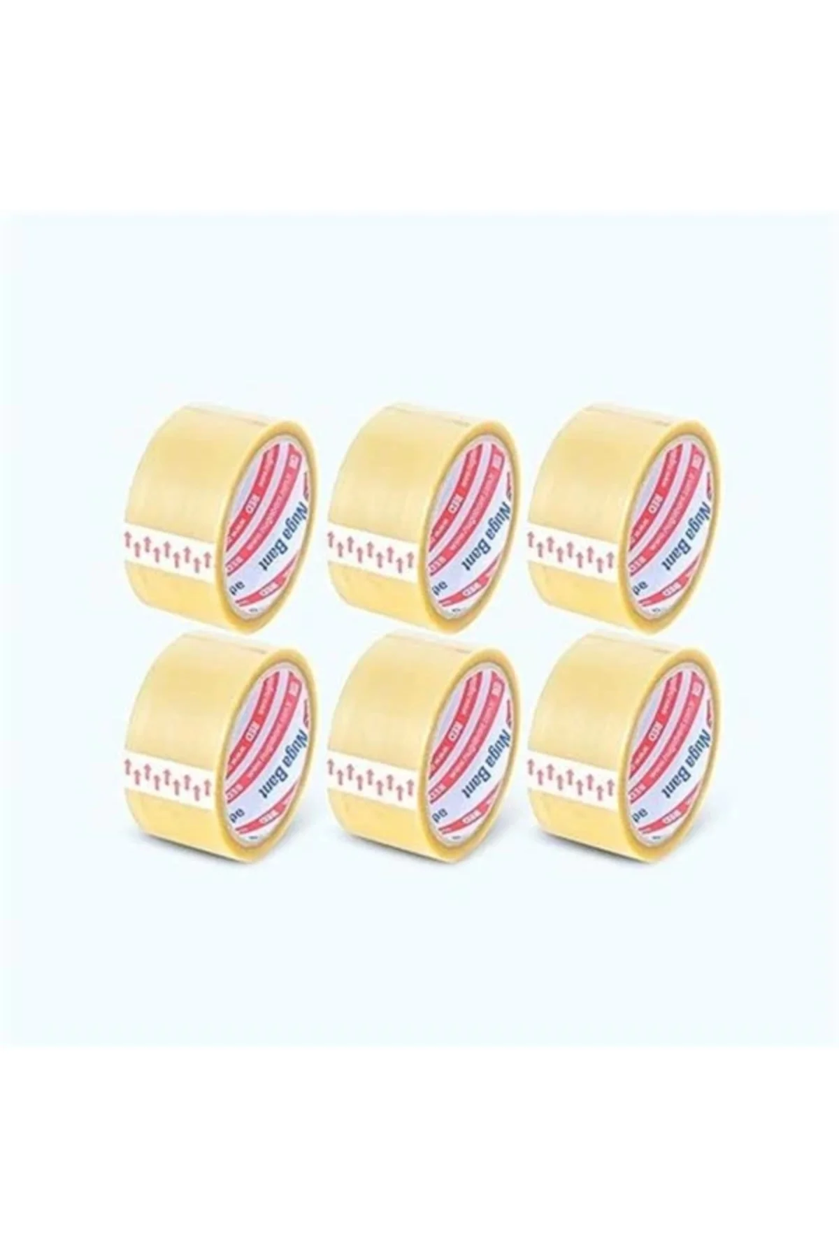 45 MM X 40 MT ŞEFFAF KOLİ BANDI HOTMELT RED 6 ADET