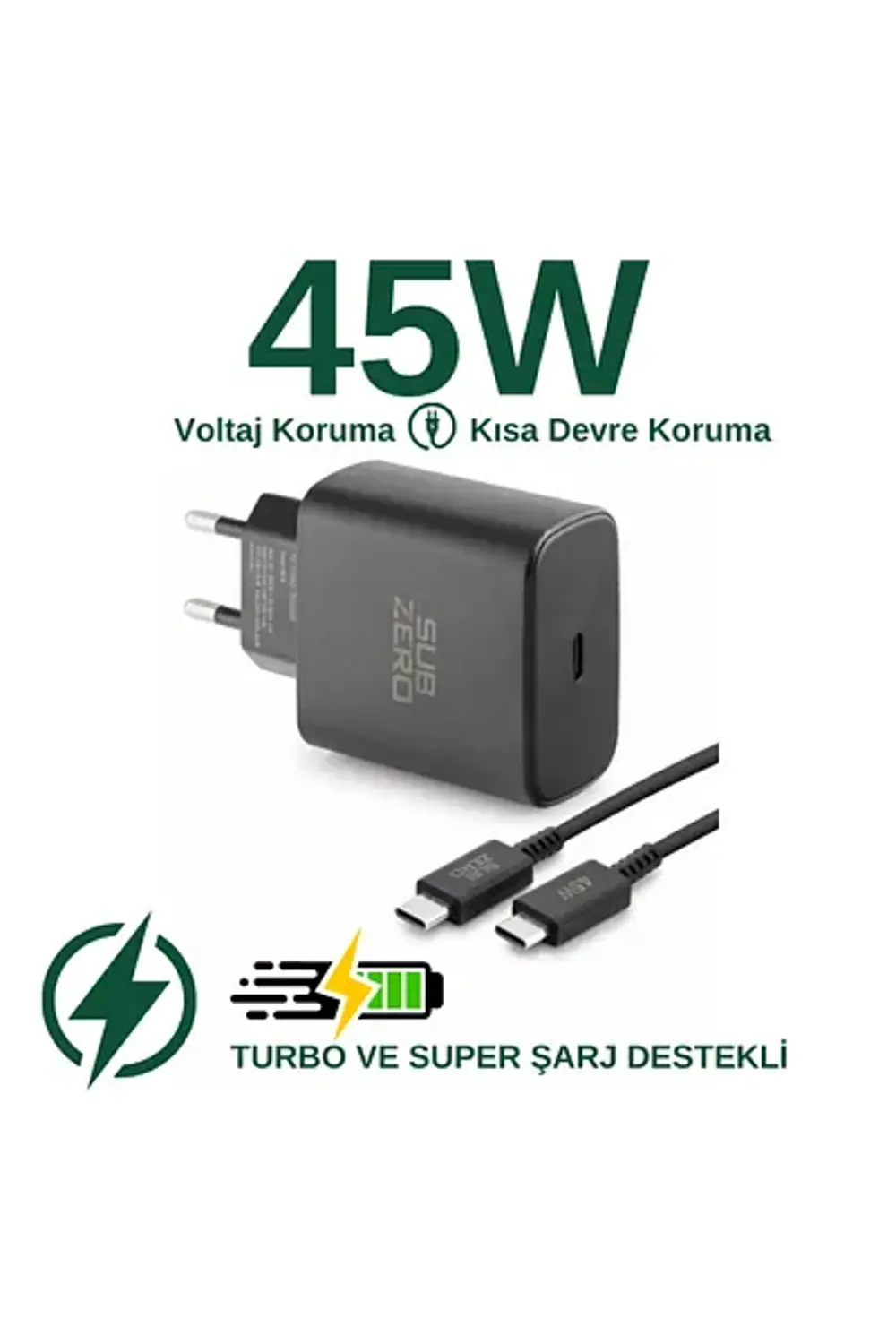 45 W Turbo şarj aleti