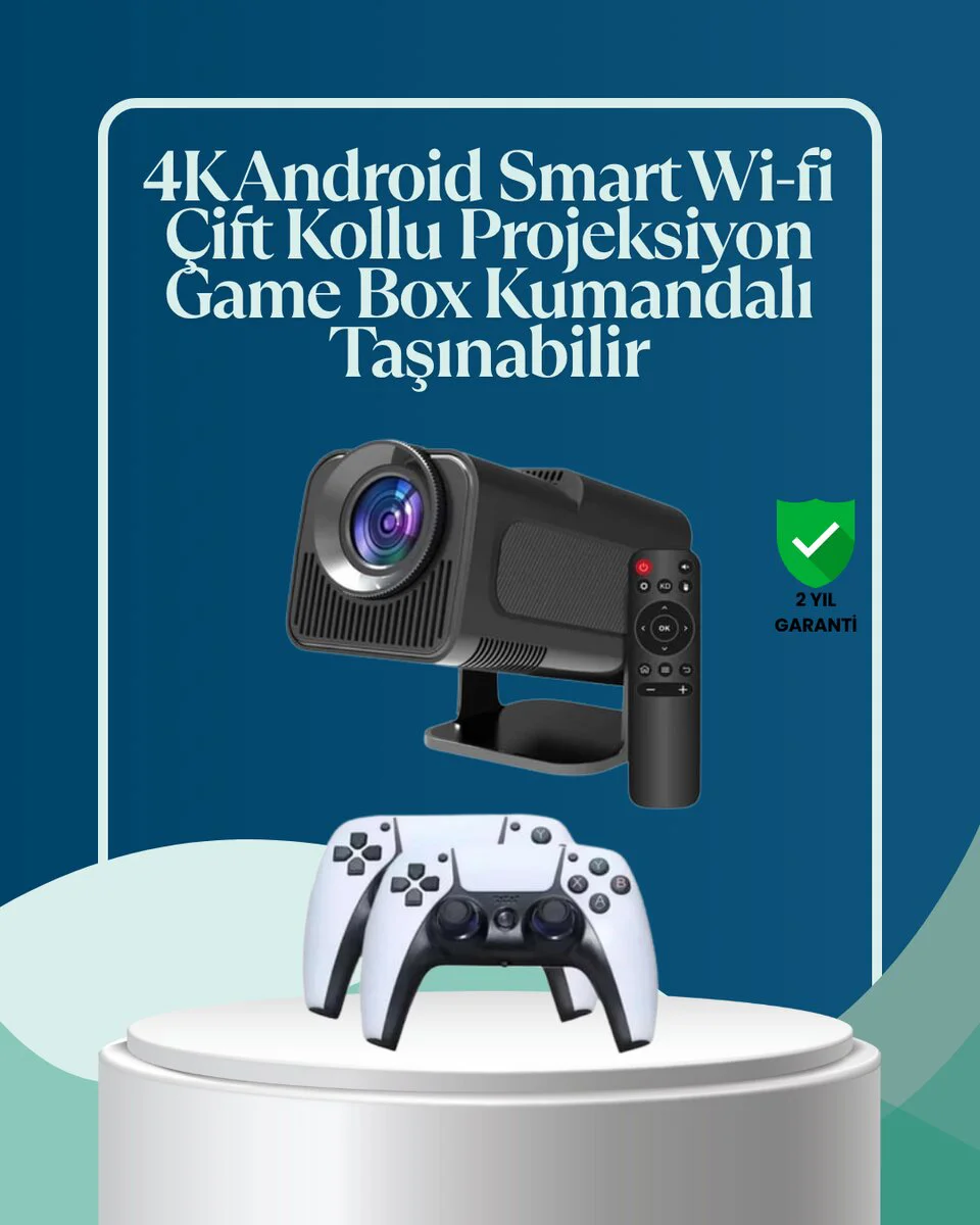 450 ANSI Lümen 4K Destekli Kompakt Ev Projektörü - Ev Sineması ve Oyun Deneyimi