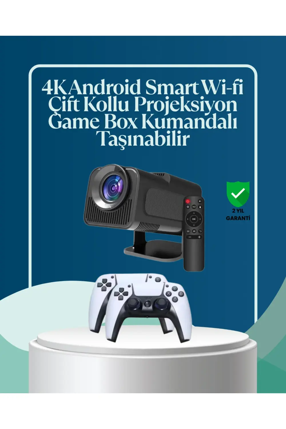 450 ANSI Lümen, 4K Destekli Kompakt Ev Projektörü