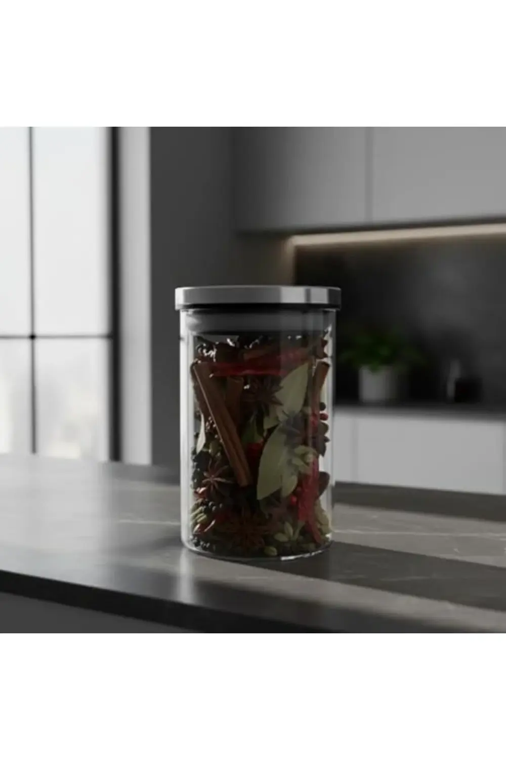450ml Vakumlu Metal Kapaklı Borosilikat Cam Kavanoz (8.5cm*12cm)