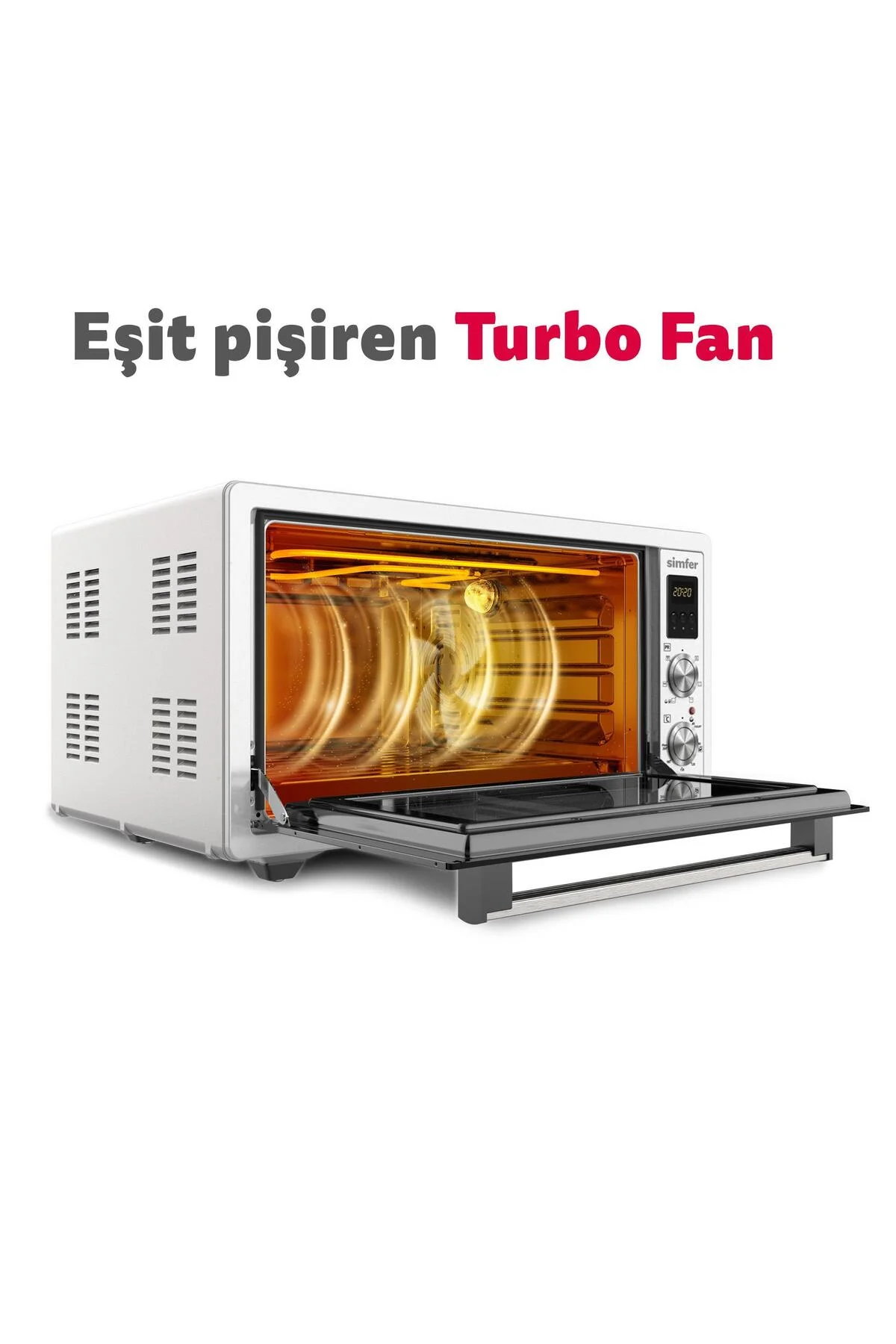 4552 Beyaz 45 LT Turbo Fan Mini / Midi Fırın - 6 Fonksiyon,Yoğurt Yapma, Buz Çözme & İç Aydınlatma