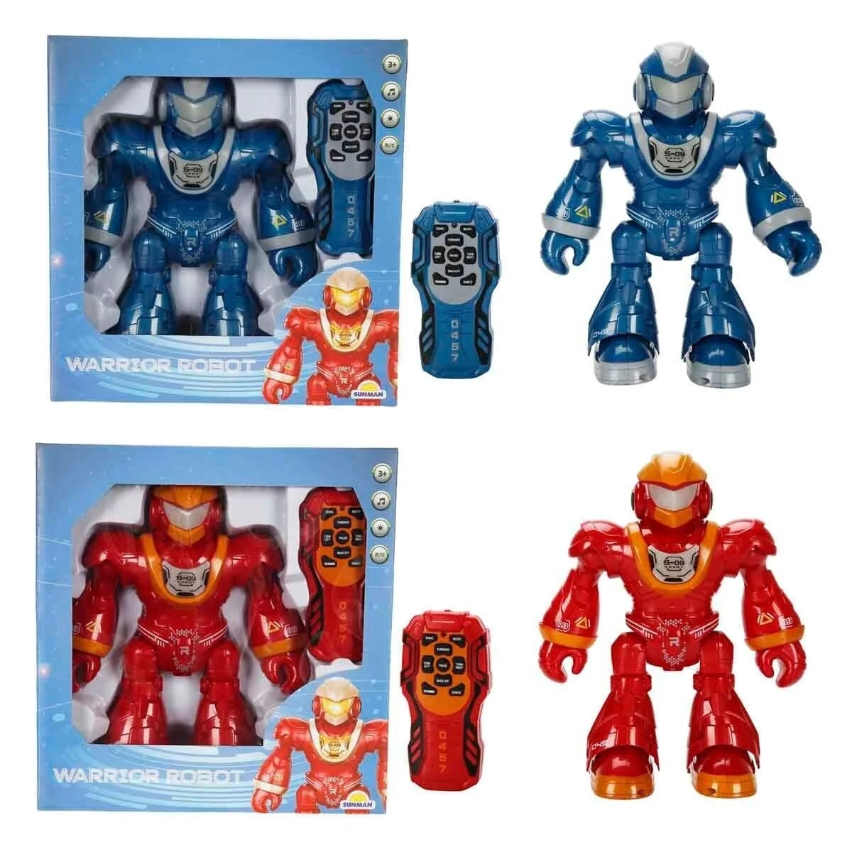 4552 SUN-RST-RC SAVAŞÇI ROBOT SESLİ IŞIKLI 2R