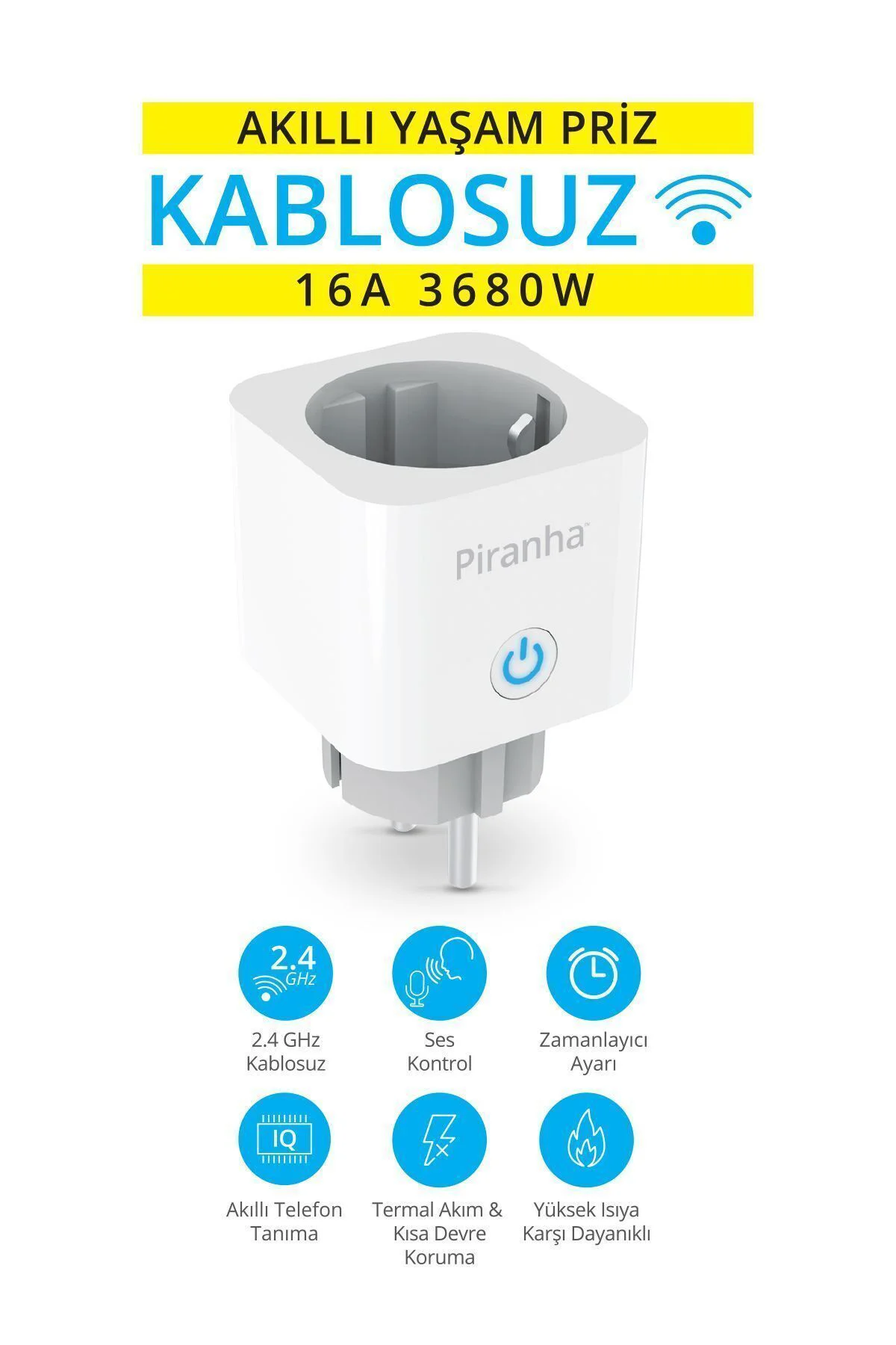 45525 Tuya Destekli Akım Korumalı 2.4GHz Kablosuz Akıllı Wi-Fi Pr