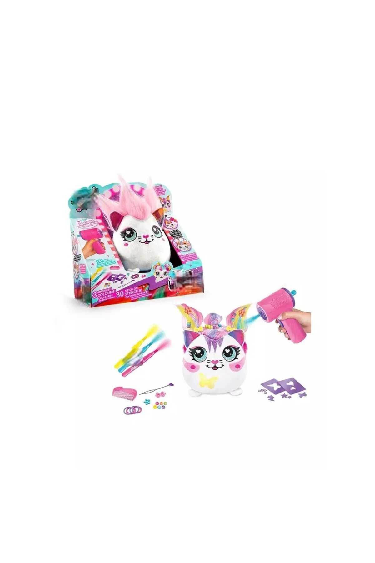 45541 SUN-CNL-HOBİ SET AIRBRUSH PLUSH HAIR IFFIC SQUISHY BO 2A