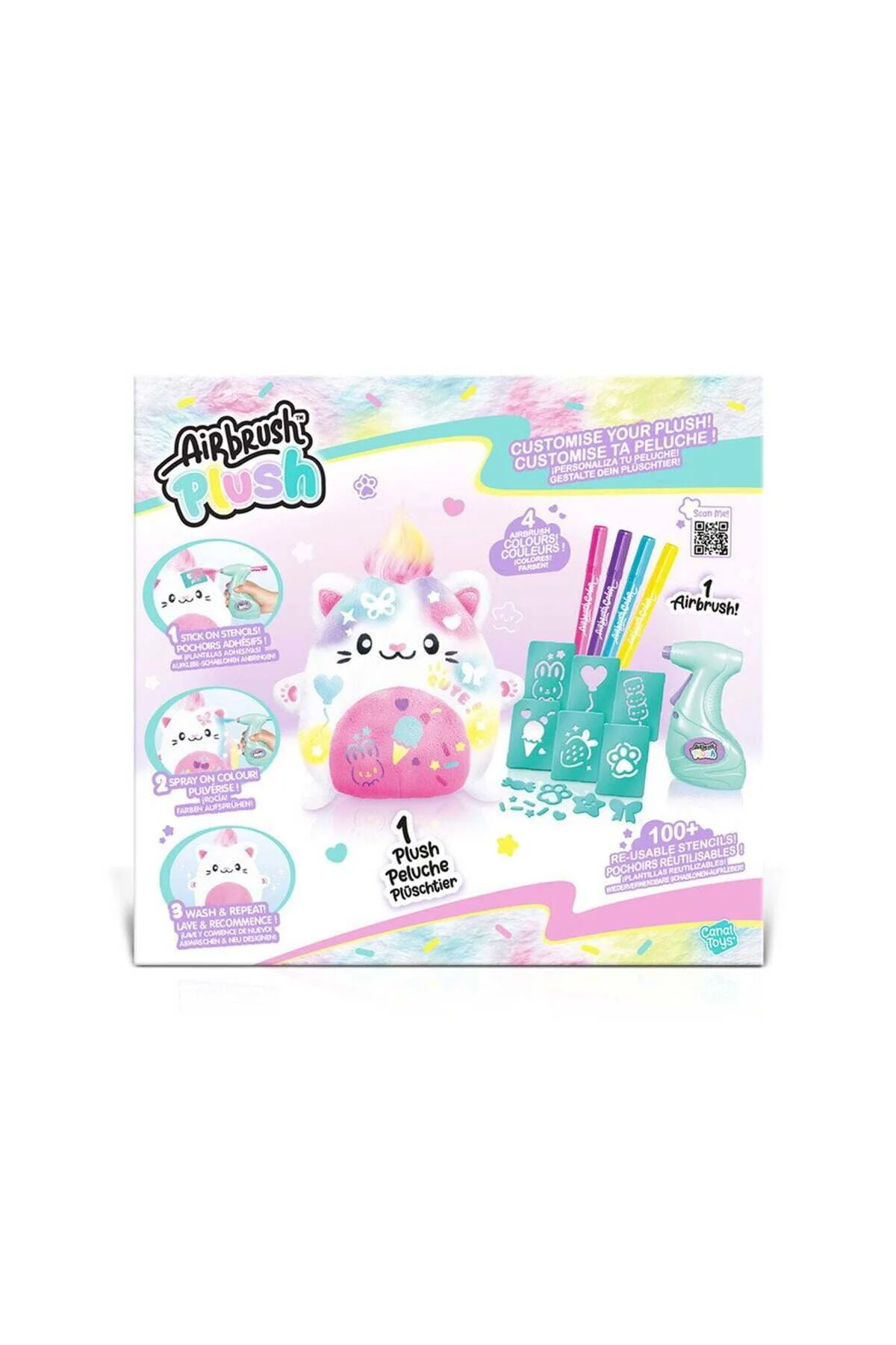 45574 SUN-CNL-HOBİ SET AIRBRUSH PELUŞ KAWAII KITTY