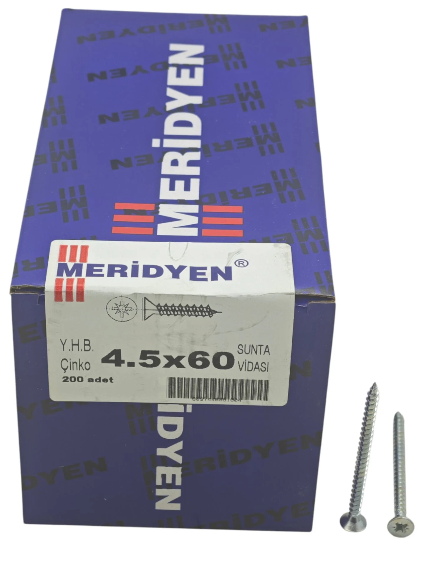 4560   Meridyen YHB Çinko 4.5*60mm Sunta Vidası 200lü