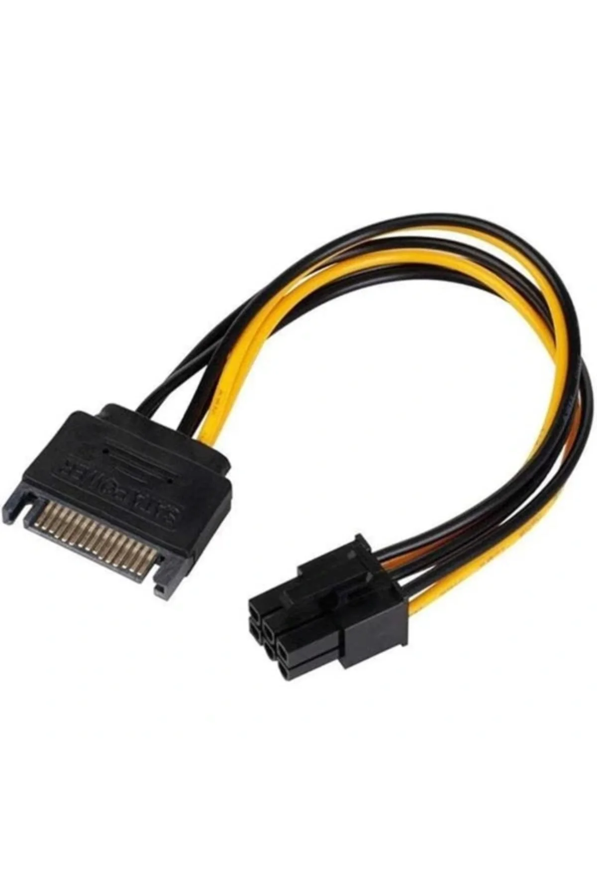 4582 15 Pin SATA to 6 Pin Ekran Kartı Power Anakart Güç Kablosu
