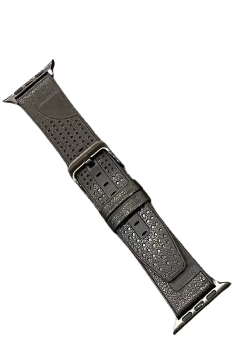 45mm Buff Deri Saat Kordonu Siyah | Zamansız Şıklık & Konfor