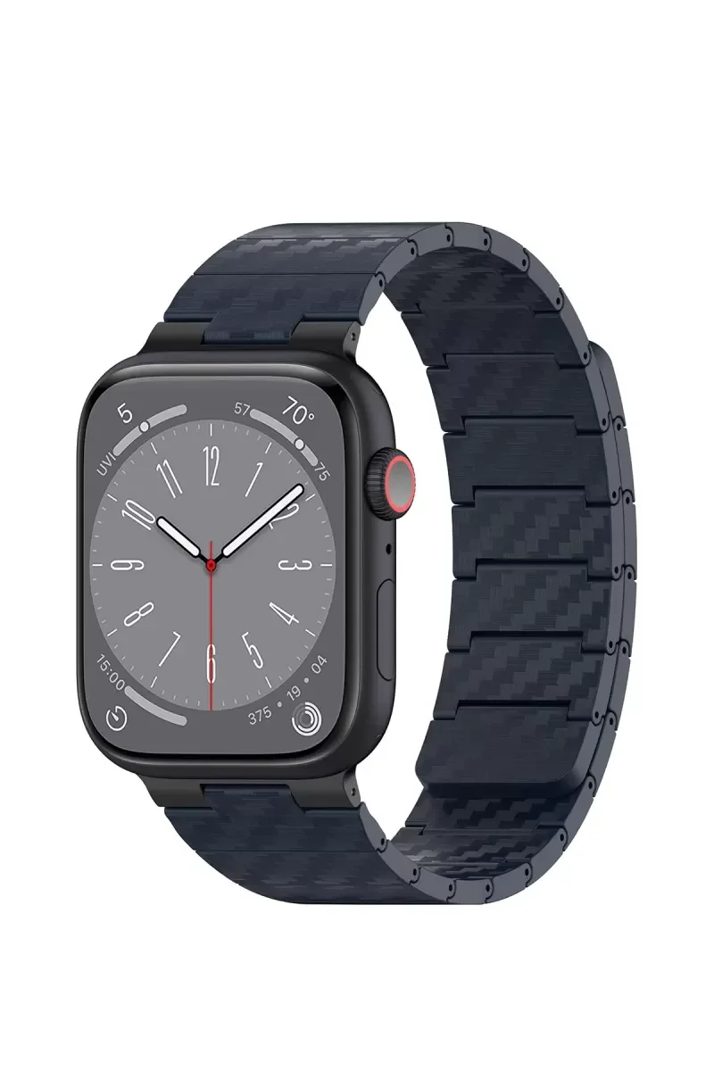 45mm Karbon Çelik Saat Kordonu - Lacivert Paslanmaz Şık Bileklik