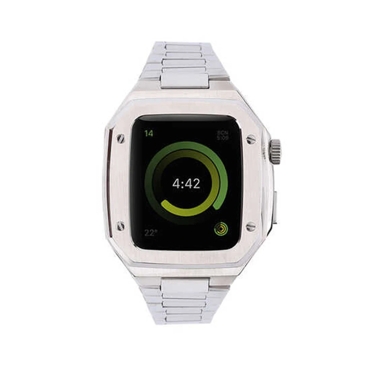 45mm Metal Petek Kasalı Saat Kordonu - Gümüş