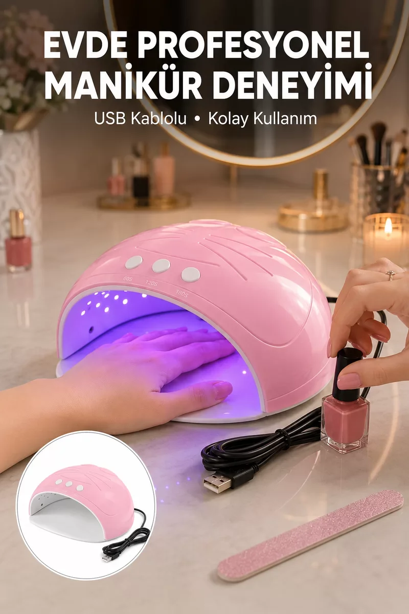 45W Güçlü Ultraviyole LED Oje Kurutucu - Evde Hızlı ve Profesyonel Manikür Fiyatı, Yorumları ve Özellikleri
