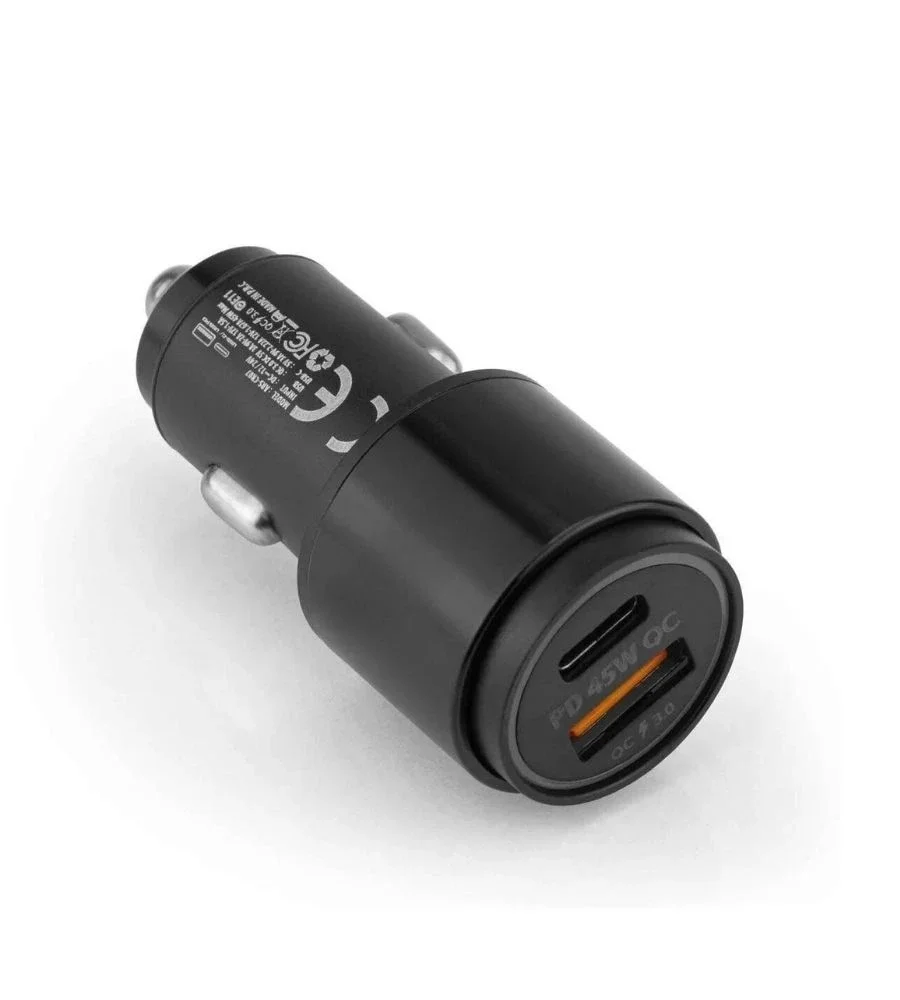 45W PD USB Oto Şarj Kafa Hızlı Şarj Çakmaklık Adaptörü, USB-C ve USB-A Çıkışlı, iPhone ve Android Uyumlu