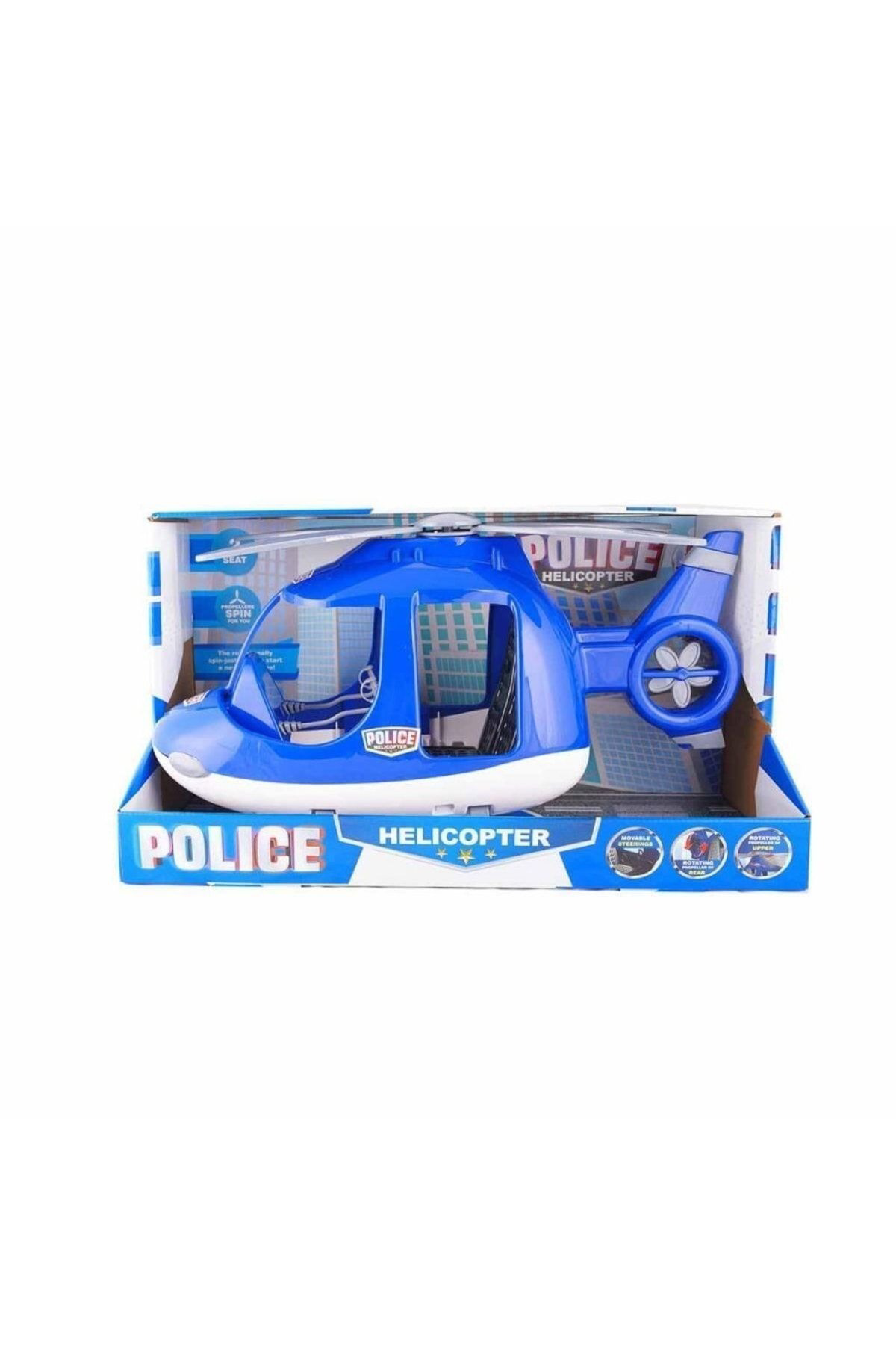 Oyuncak Store 46 Cm Büyük Mavi Polis Helikopteri