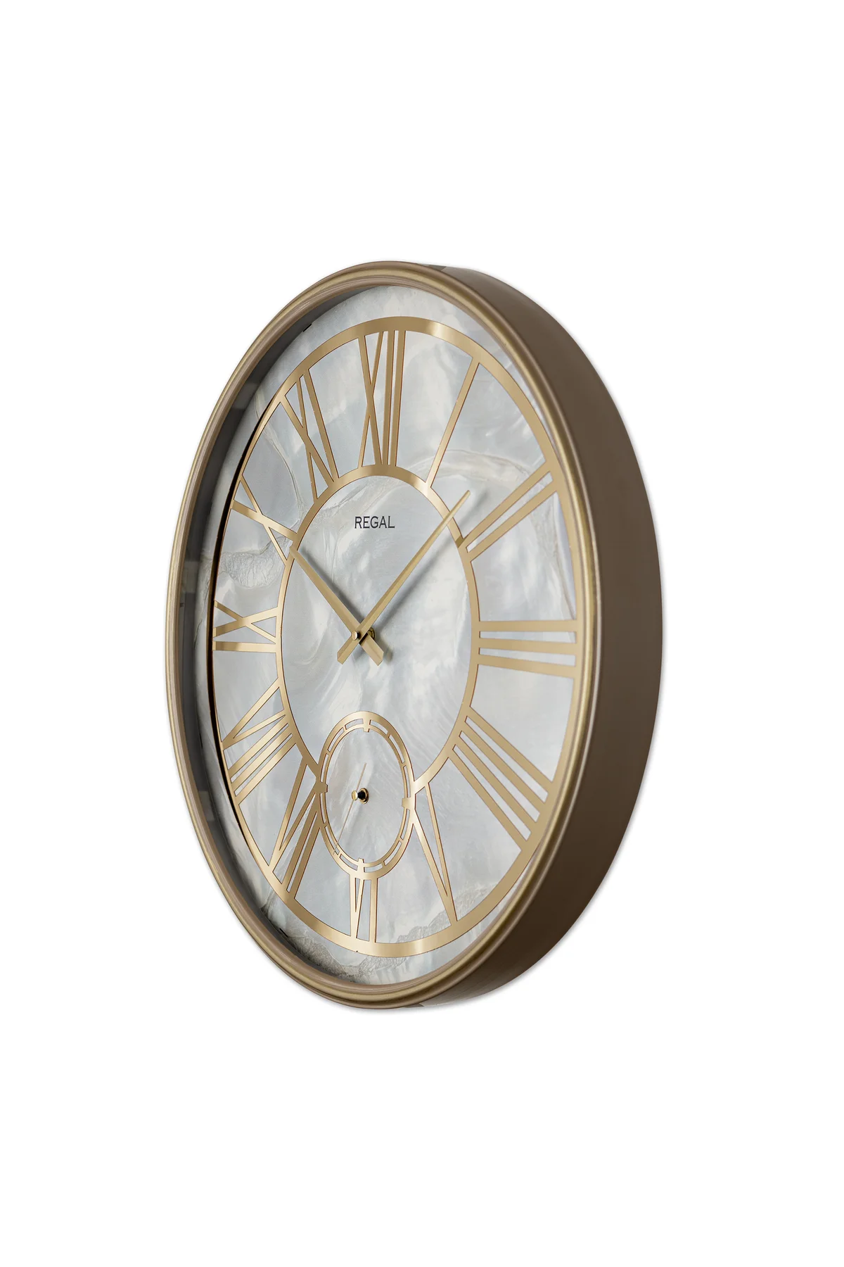 4600 EG Led’li Gold Kadran Kristal - Büyük Boy (60CM) Metal Duvar