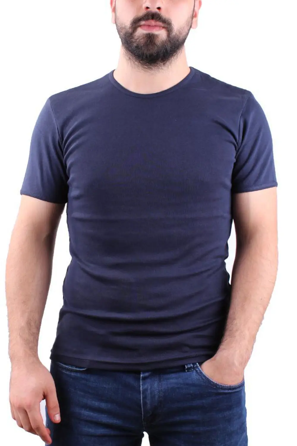 4604 LACİVERT BİSİKLET YAKA ERKEK TSHIRT 4604 LACİVERT BİSİKLET YAKA ERKEK TSHIRT