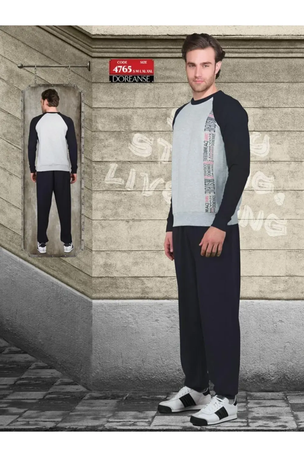 4765 Erkek Uzun Kol Pijama Takımı