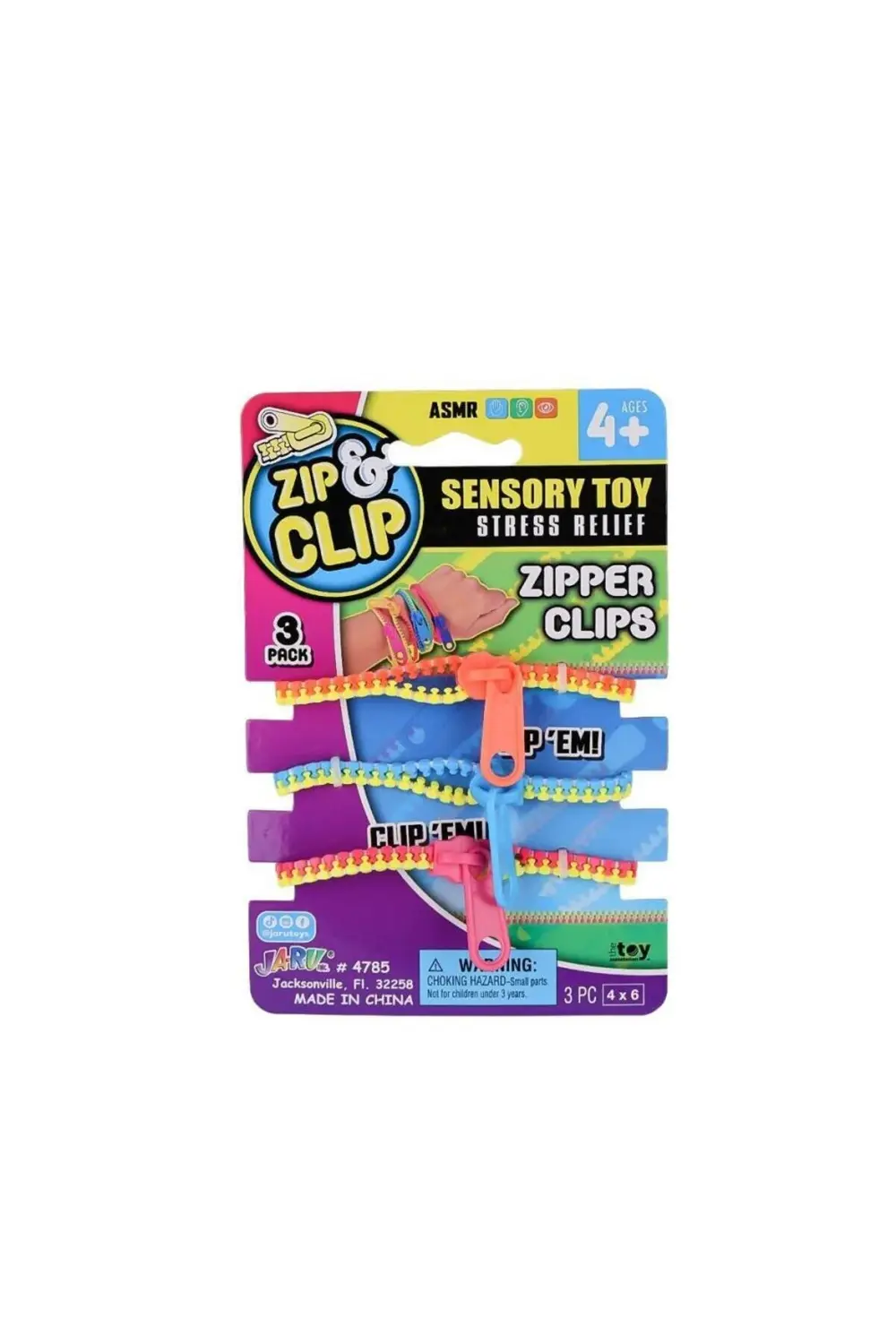 4785 Zıp Clip Zipper Clips 3lü -Sunman