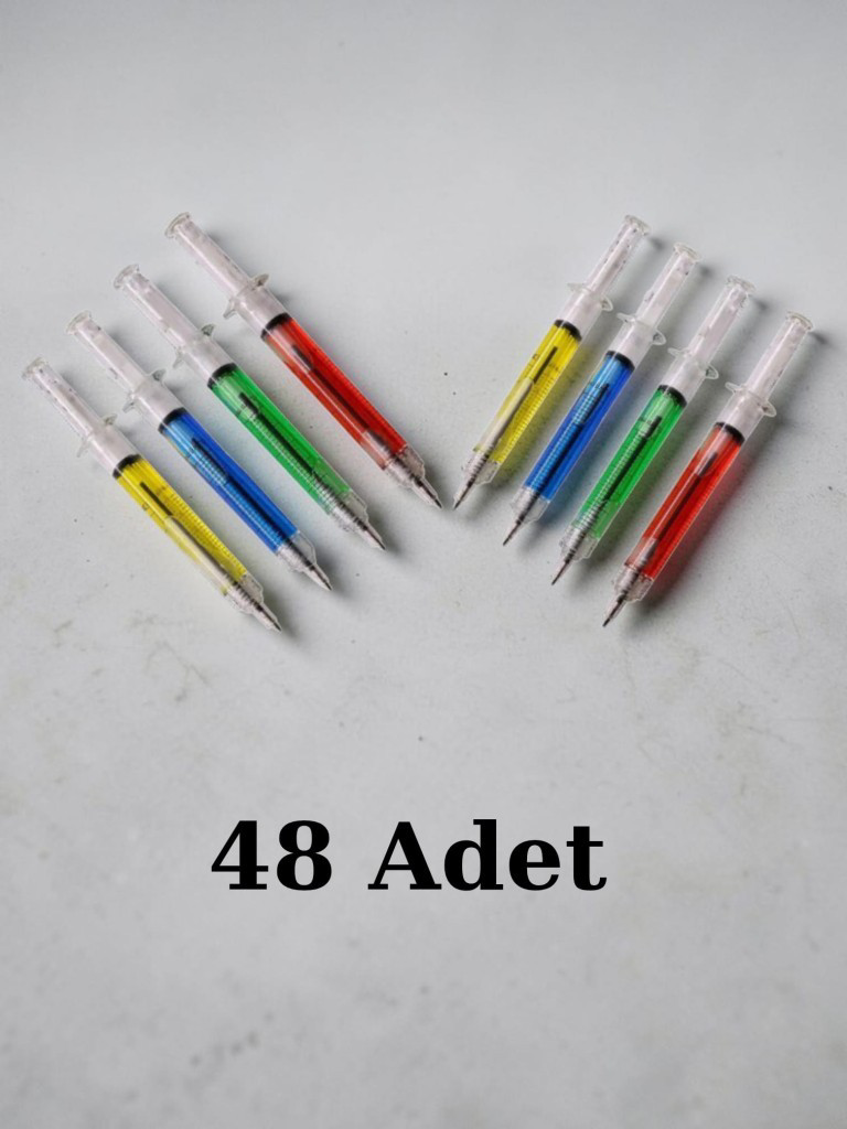 48 Adet 0.7 Uçlu Şırınga Kalem 48 Adet 0.7 Uçlu Şırınga Kalem