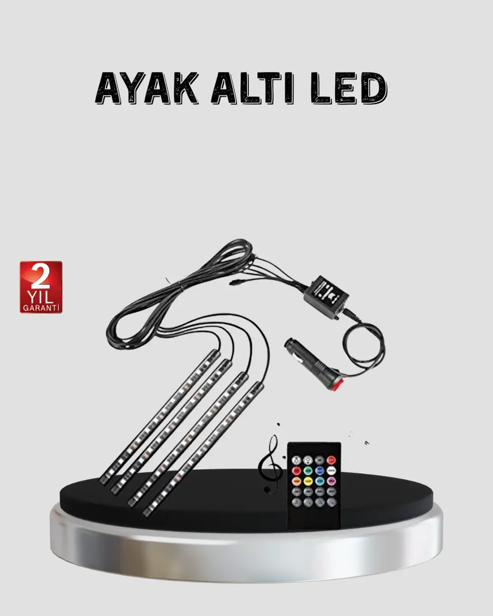 48 LED Araç İçi RGB Şerit Aydınlatma Müzik Senkron USB Kumandalı