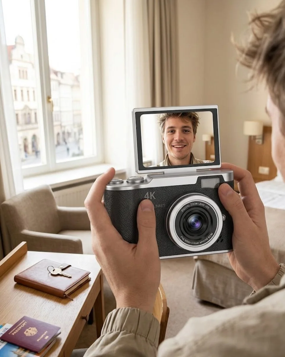 48 MP 4K Dijital Kamera: 8X Zoom ve 180 Derece Ekran ile Yeni Başlayanlar İçin Mükemmel Seçenek