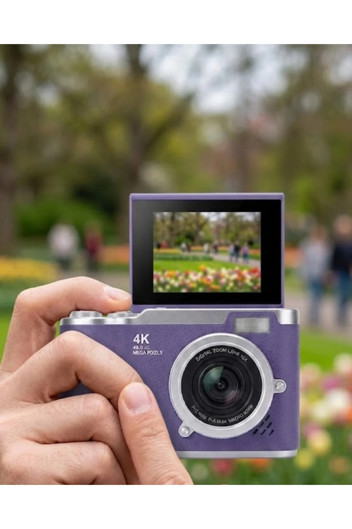 48 MP Dijital Fotoğraf Makinesi 4K Video Flip Ekranlı Kompakt