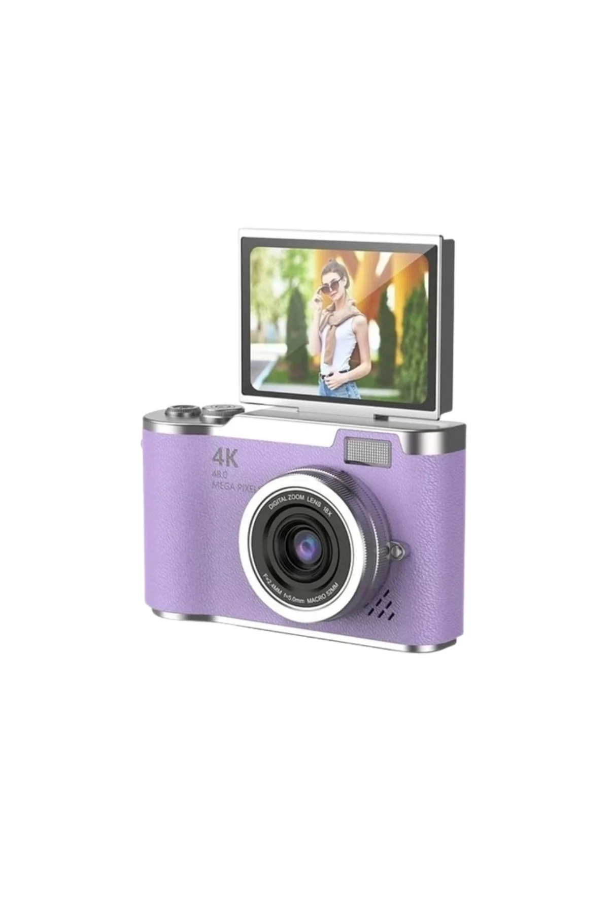 48 MP Dijital Fotoğraf Makinesi 4K Video Flip Ekranlı Kompakt